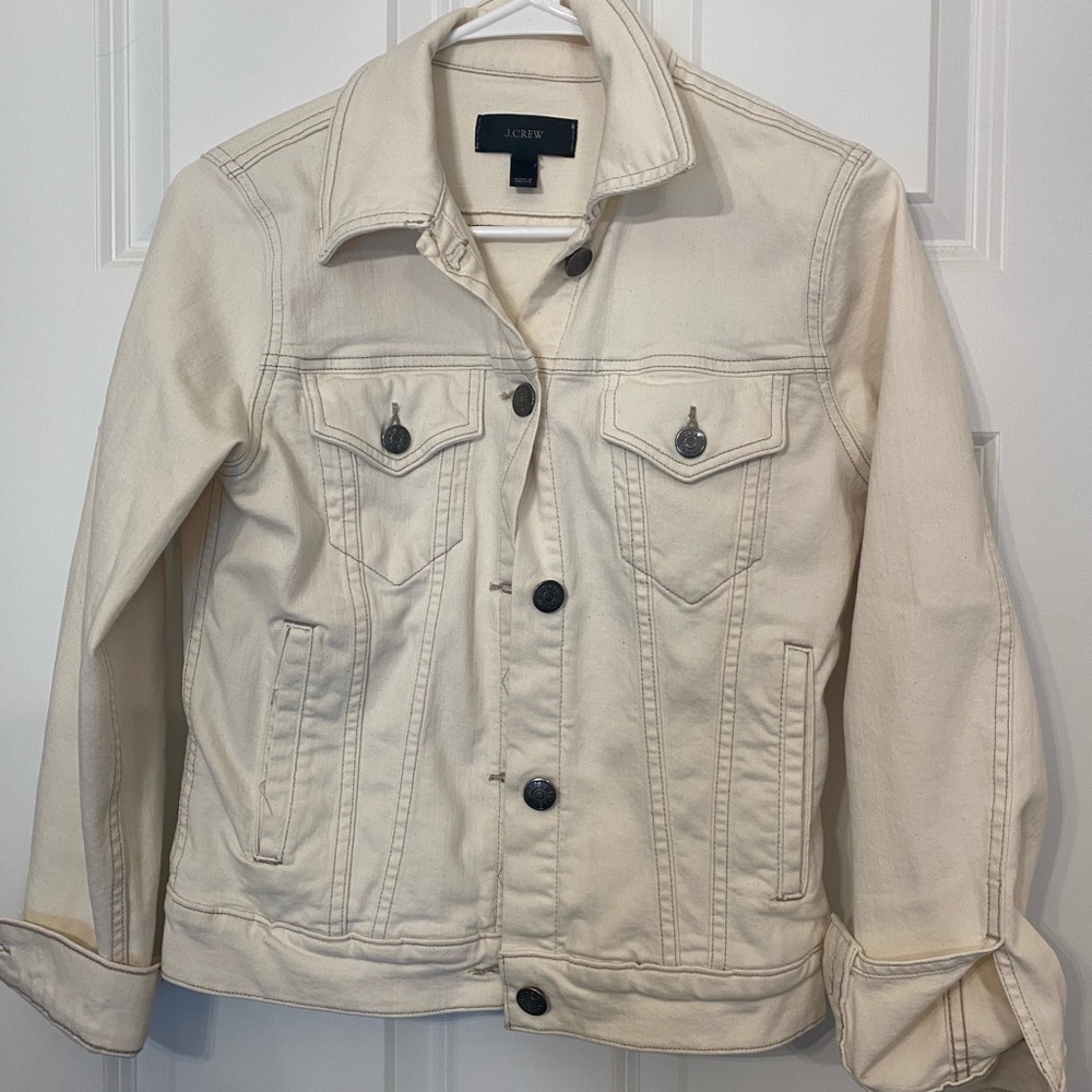 JCrew white Jean jacket